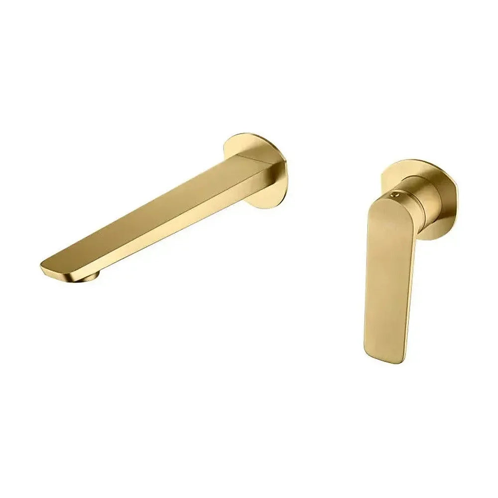 Grifo monomando empotrado para lavabo hecho de latón con acabado oro cepillado nápoles Napoles de Imex Imex