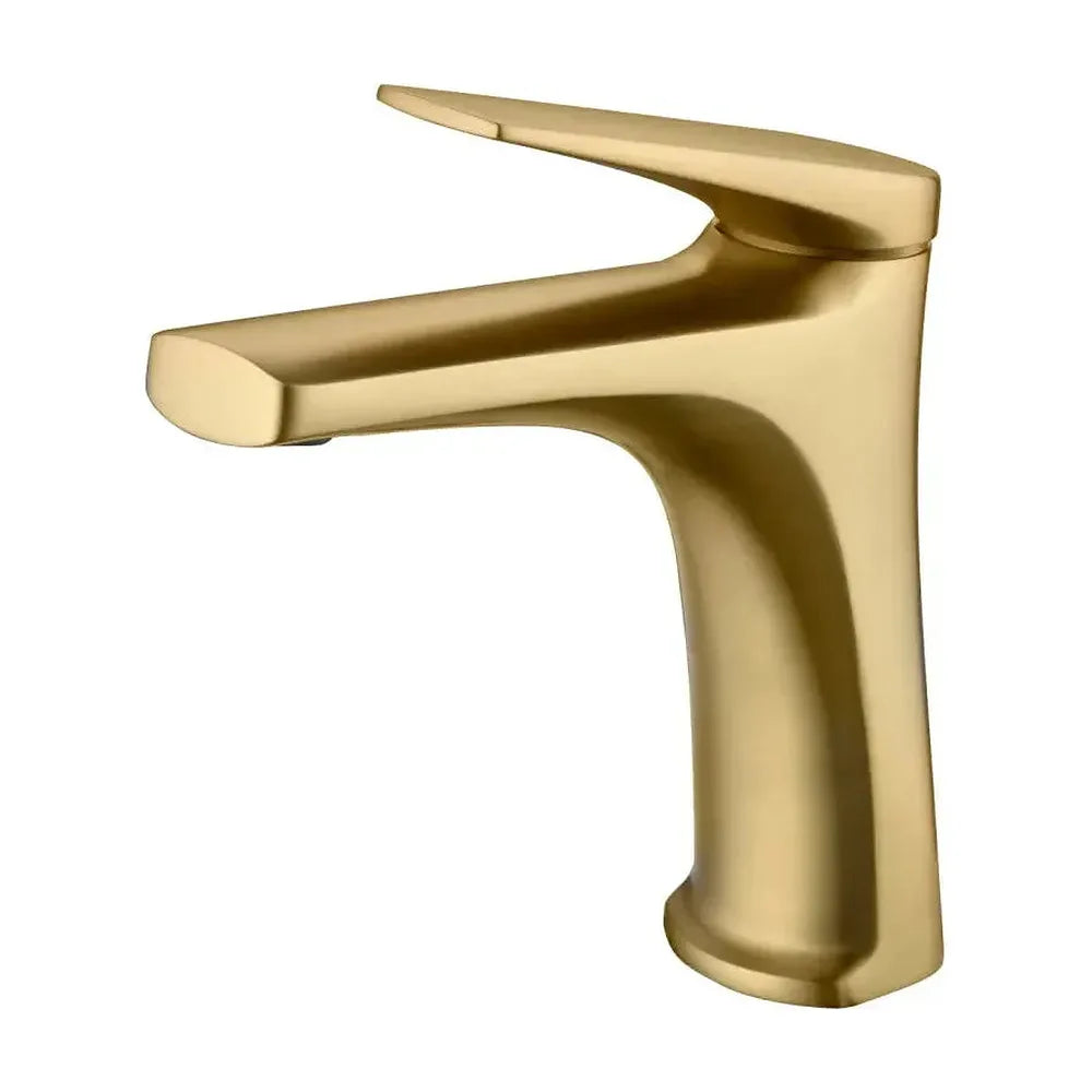 Grifo monomando lavabo sobre repisa oro cepillado Imex Imex