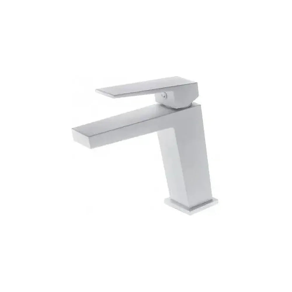 Grifo monomando moderno para lavabo fabricado en latón de acabado blanco mate Art de Imex Imex