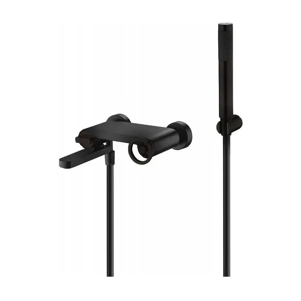 Grifo monomando para bañera o ducha con un diseño moderno de acabado negro mate Olimpo de Imex Imex