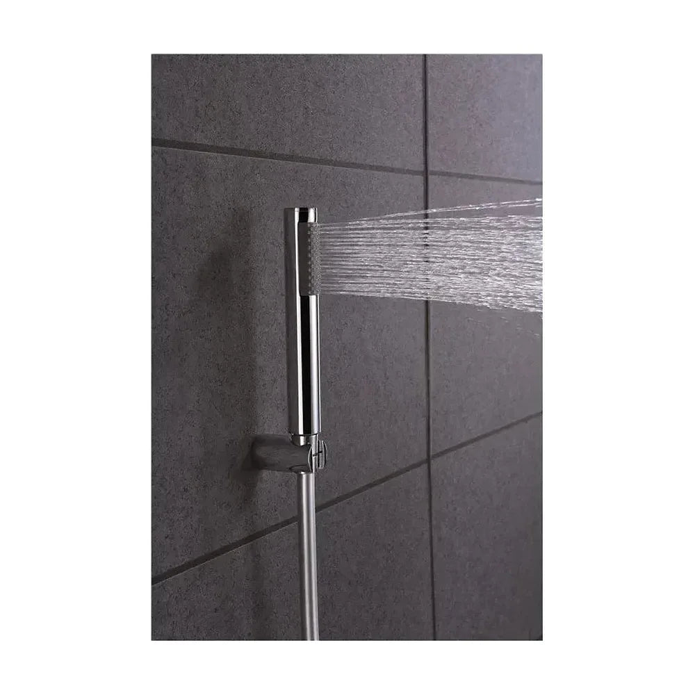 Detalle de acabado y materiales de Grifo monomando para ducha con un diseño moderno y un acabado cromado Olimpo de Imex