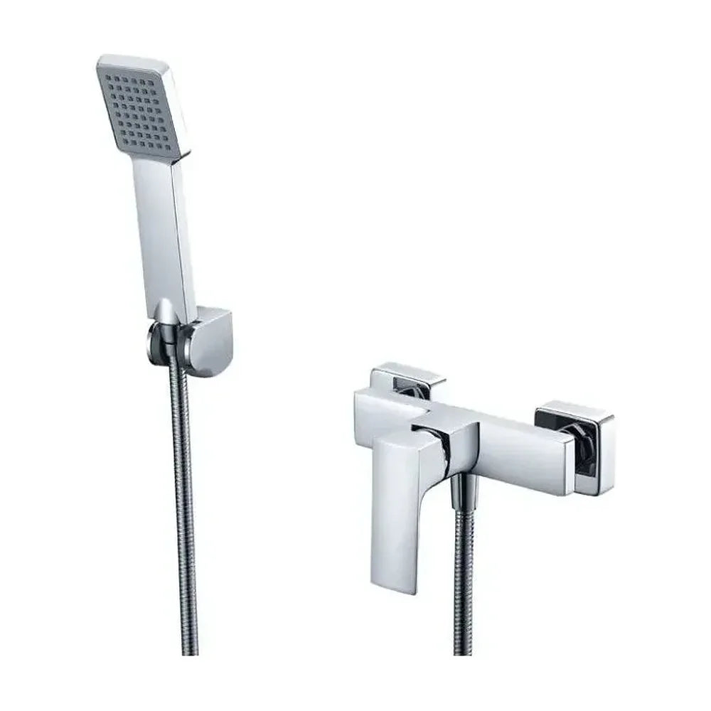 Grifo monomando para ducha de pared fabricado en latón de acabado cromado Bali de Imex Imex