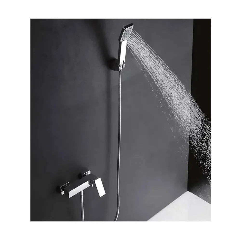 Vista principal de Grifo monomando para ducha y bañera fabricado en latón de acabado cromado Valencia de Imex