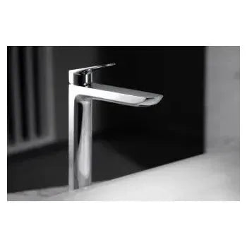 Vista principal de Grifo monomando para lavabo con un caño alto y un cartucho cerámico de 35 mm Belgica de Imex