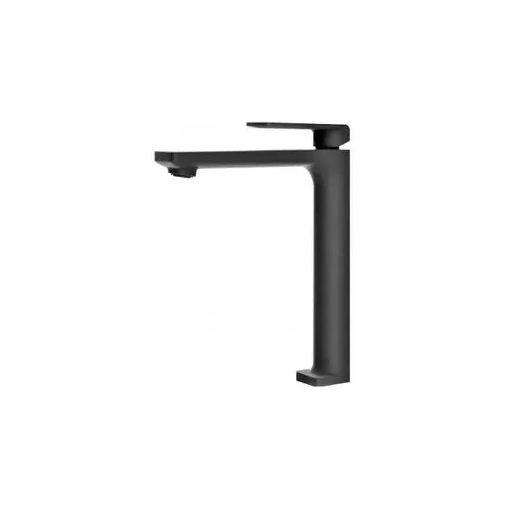 Grifo monomando para lavabo con un diseño alto y un acabado negro mate Fiyi de Imex Imex