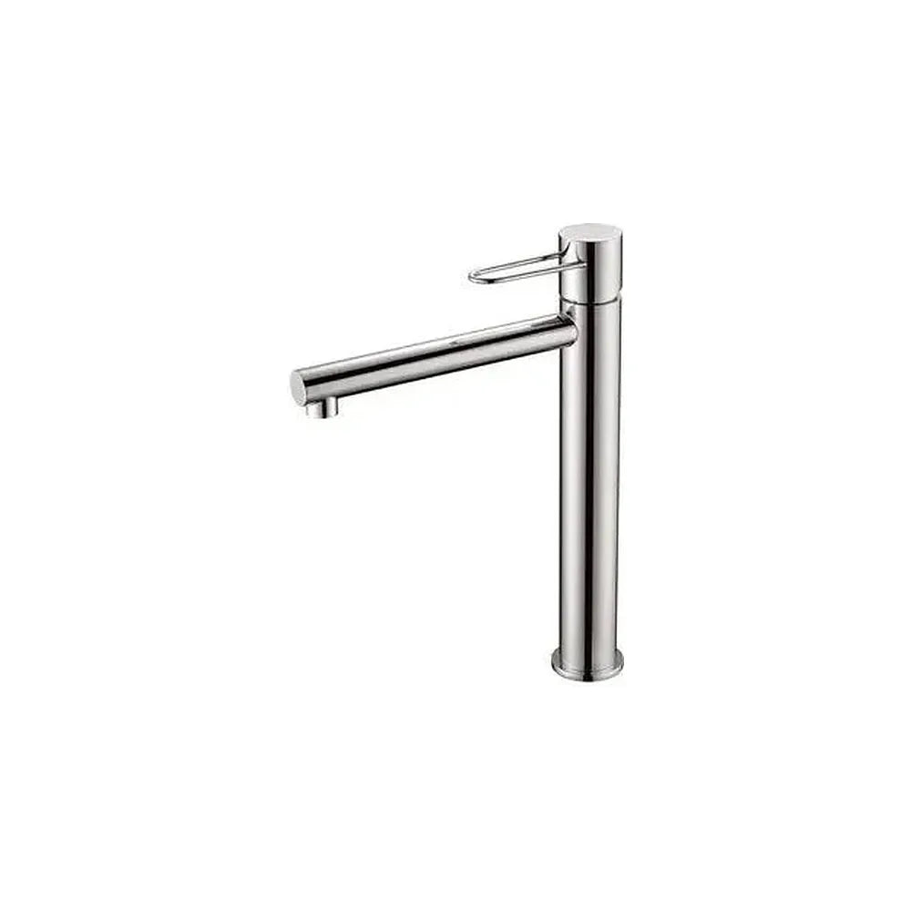 Grifo monomando para lavabo de cierre cerámico con un diseño alto de acabado cromado Milos de Imex Imex