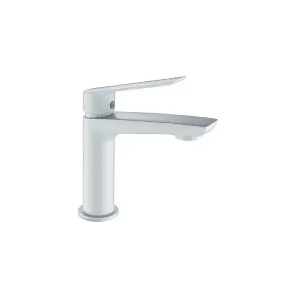 Grifo monomando para lavabo fabricado en latón de acabado blanco mate Luxor de Imex Imex