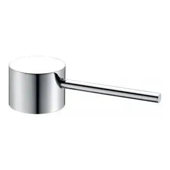 Detalle de acabado y materiales de Grifo monomando para lavabo fabricado en latón cromado con discos de cerámica Stick...