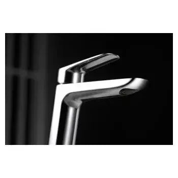 Vista principal de Grifo monomando para lavabo fabricado en latón cromado con un cartucho cerámico Belgica de Imex
