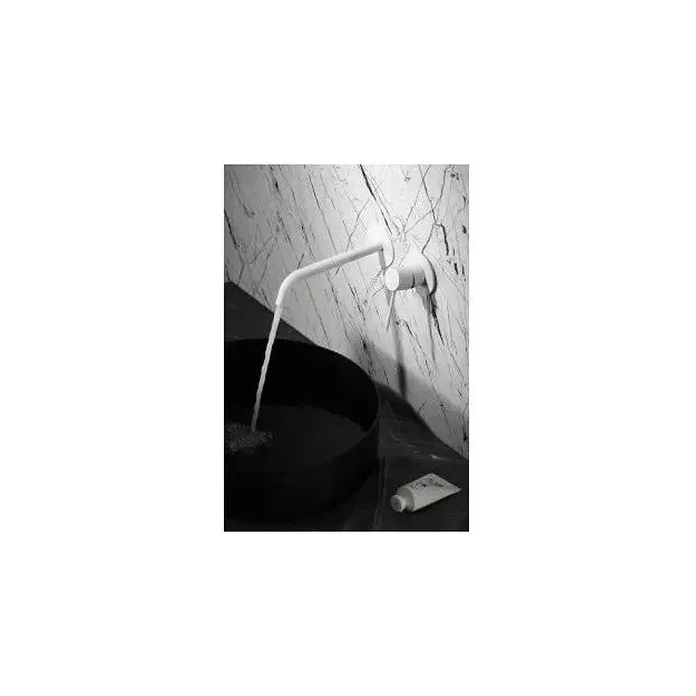 Grifo monomando para pared en lavabos y en bañeras de acabado blanco mate Etna de Imex Imex