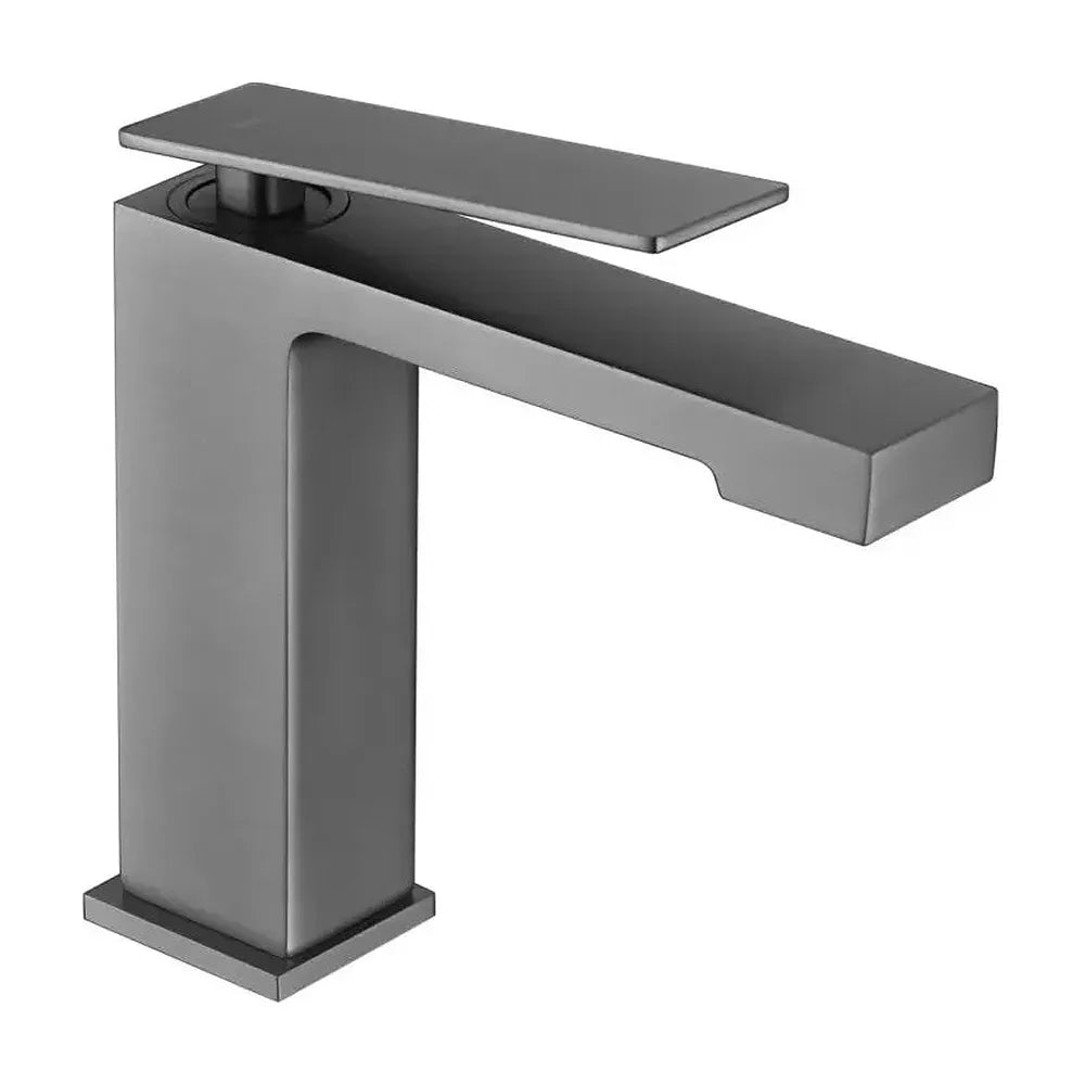 Grifo monomando sobre re para lavabo hecho de latón con acabado negro metalizado Pisa de Imex Imex