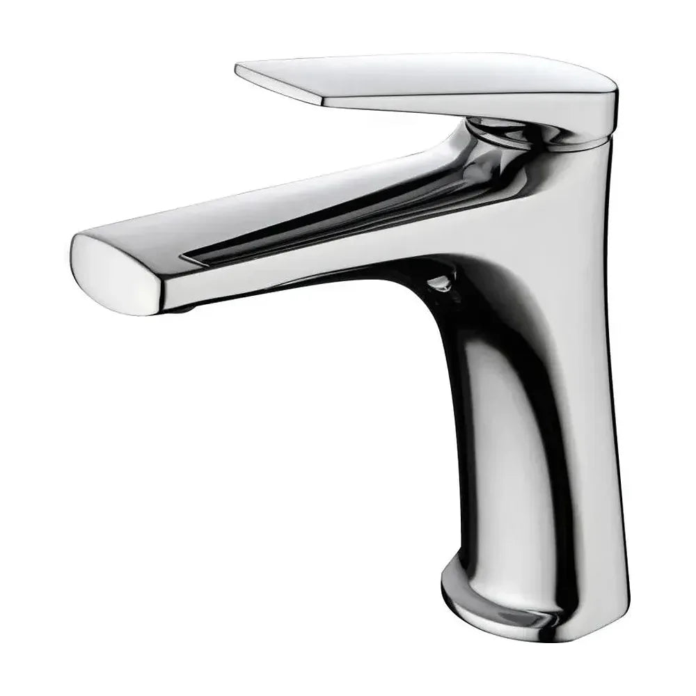 Grifo monomando sobre repisa para lavabo fabricado en latón con acabado cromado Delos de Imex Imex