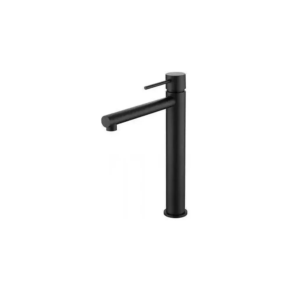 Grifo para lavabo sobre encimera de caño alto en acabado negro mate Milos de Imex Imex