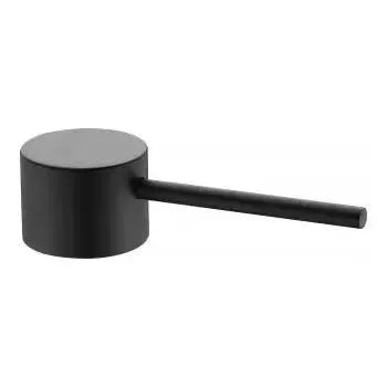 Detalle de acabado y materiales de Grifo para lavabo sobre encimera de caño alto en acabado negro mate Milos de Imex