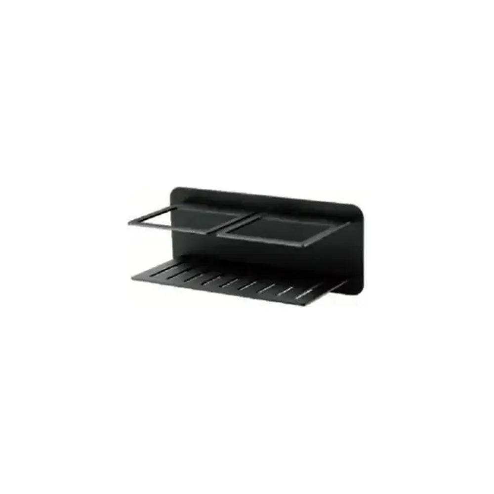 Jabonera frontal con diseño elegante de acero s304 con acabado en color negro mate Iman de Imex Imex