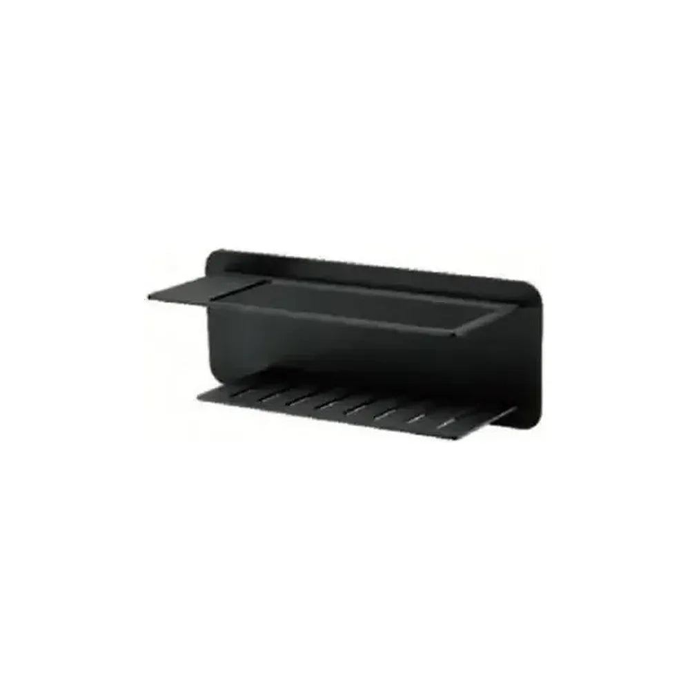 Jabonera frontal con diseño moderno de acero s304 con acabado negro mate Bethari de Imex Imex