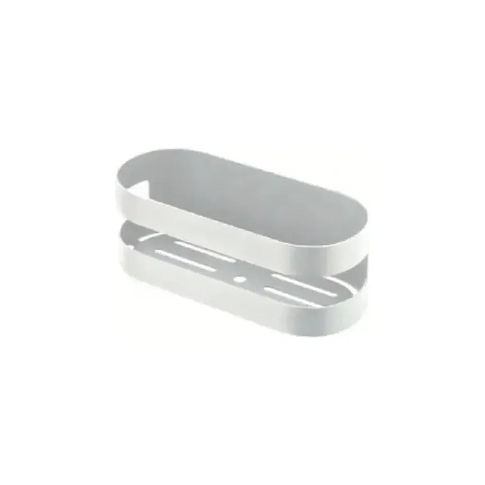 Jabonera frontal con diseño redondeado de acero s304 con acabado blanco mate Nirmala de Imex Imex