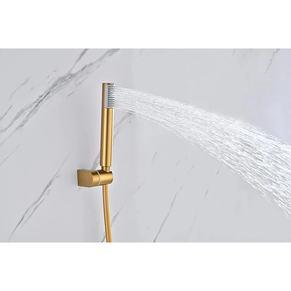Plano o detalle técnico de Kit ducha monomando Bless oro cepillado Imex (vista 4)