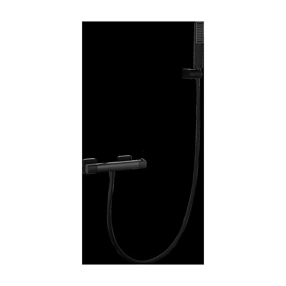 Detalle de funcionamiento de Kit ducha termostático Firenze negro mate Imex