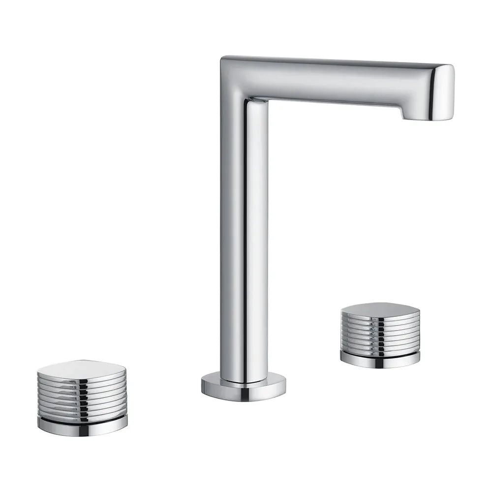 Detalle de acabado y materiales de Lavabo bimando sobreencimera caño bajo Firenze cromo Imex