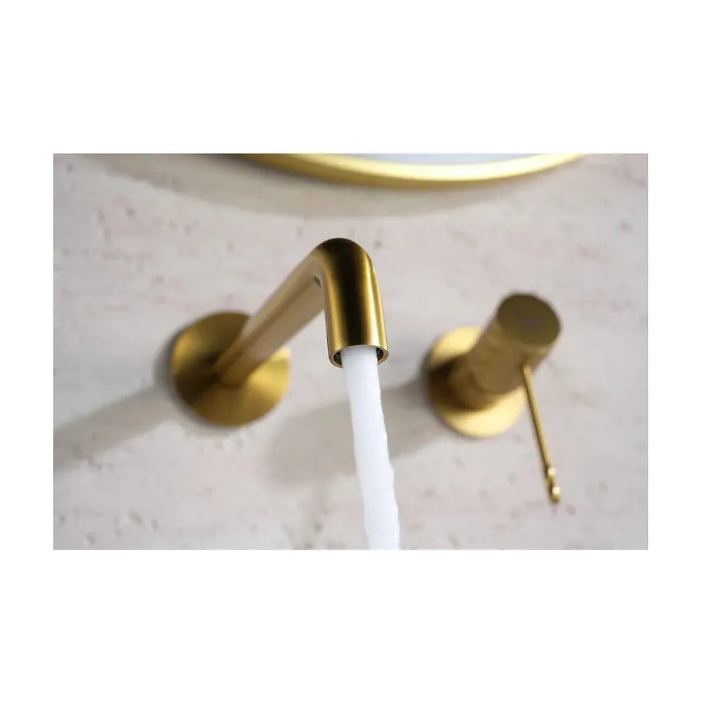 Plano de medidas y cotas técnicas de Monomando empotrado lavabo Bless oro cepillado Imex