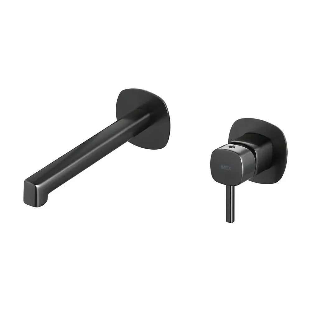 Detalle de funcionamiento de Monomando empotrado lavabo Toscana black gun metal Imex