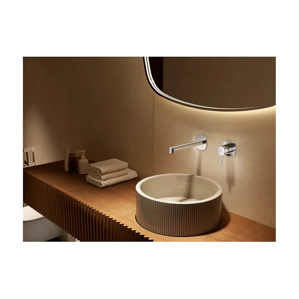 Vista trasera o instalación de Monomando empotrado lavabo Toscana negro mate Imex