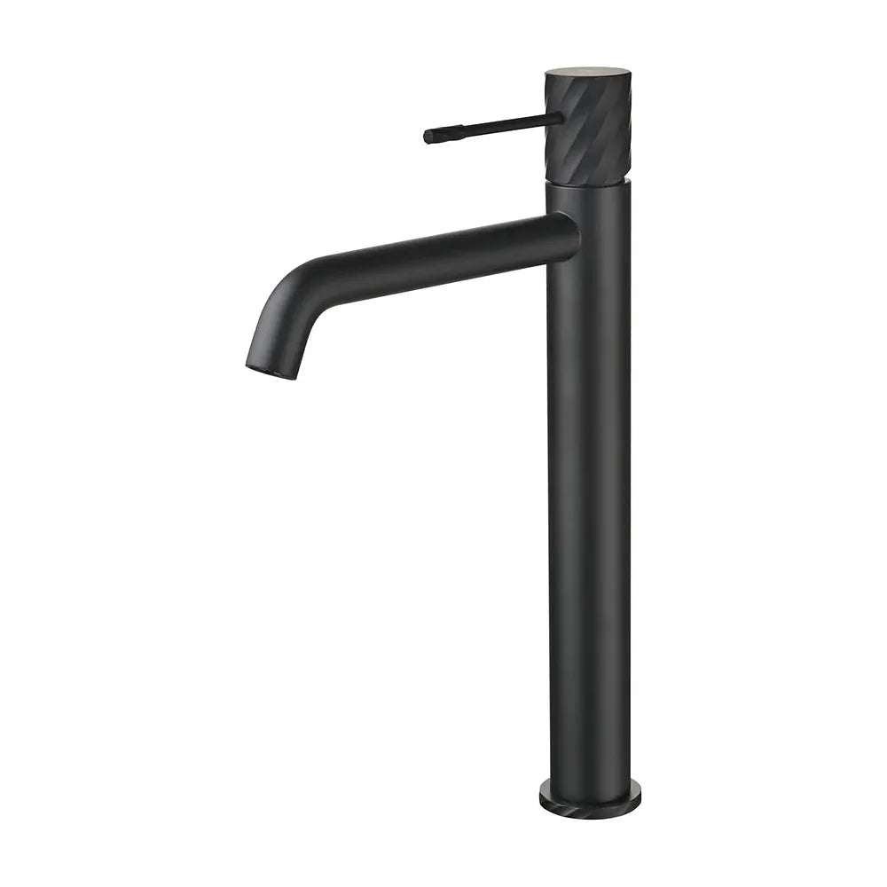 Detalle de funcionamiento de Monomando lavabo alto Bless negro mate Imex