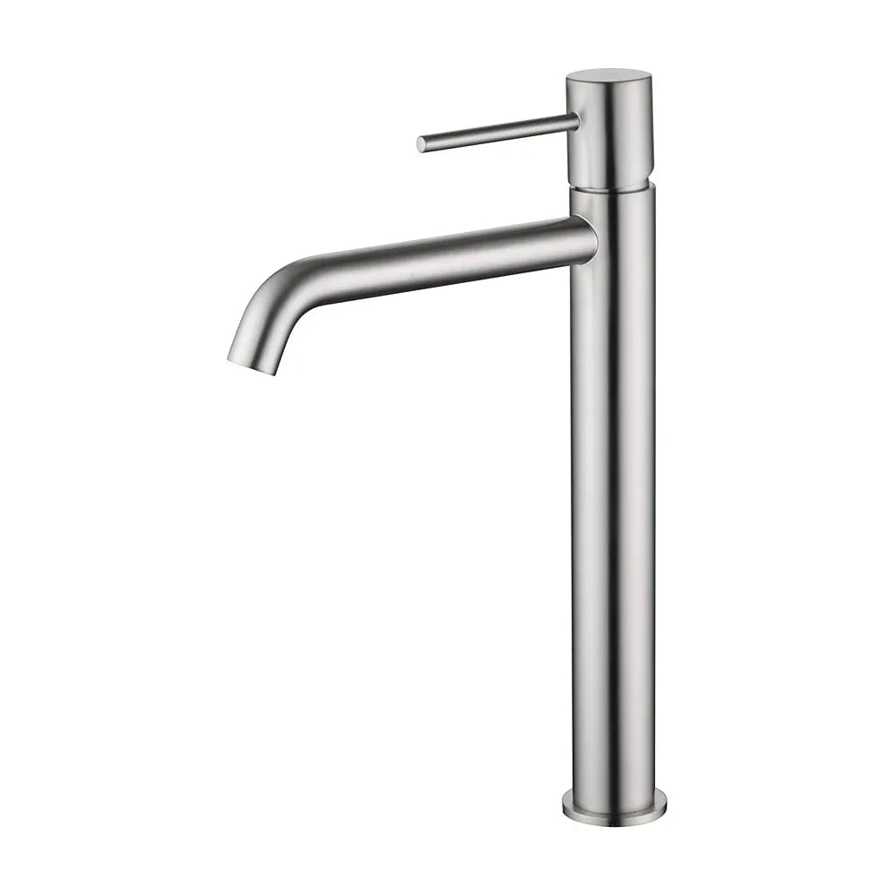 Detalle de funcionamiento de Monomando lavabo alto Monza níquel cepillado Imex
