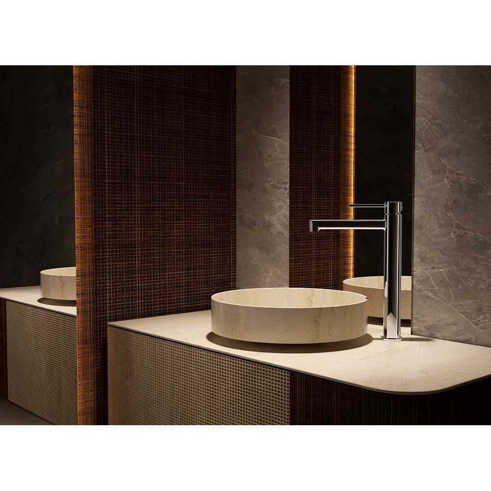 Plano o detalle técnico de Monomando lavabo alto Toscana negro mate Imex