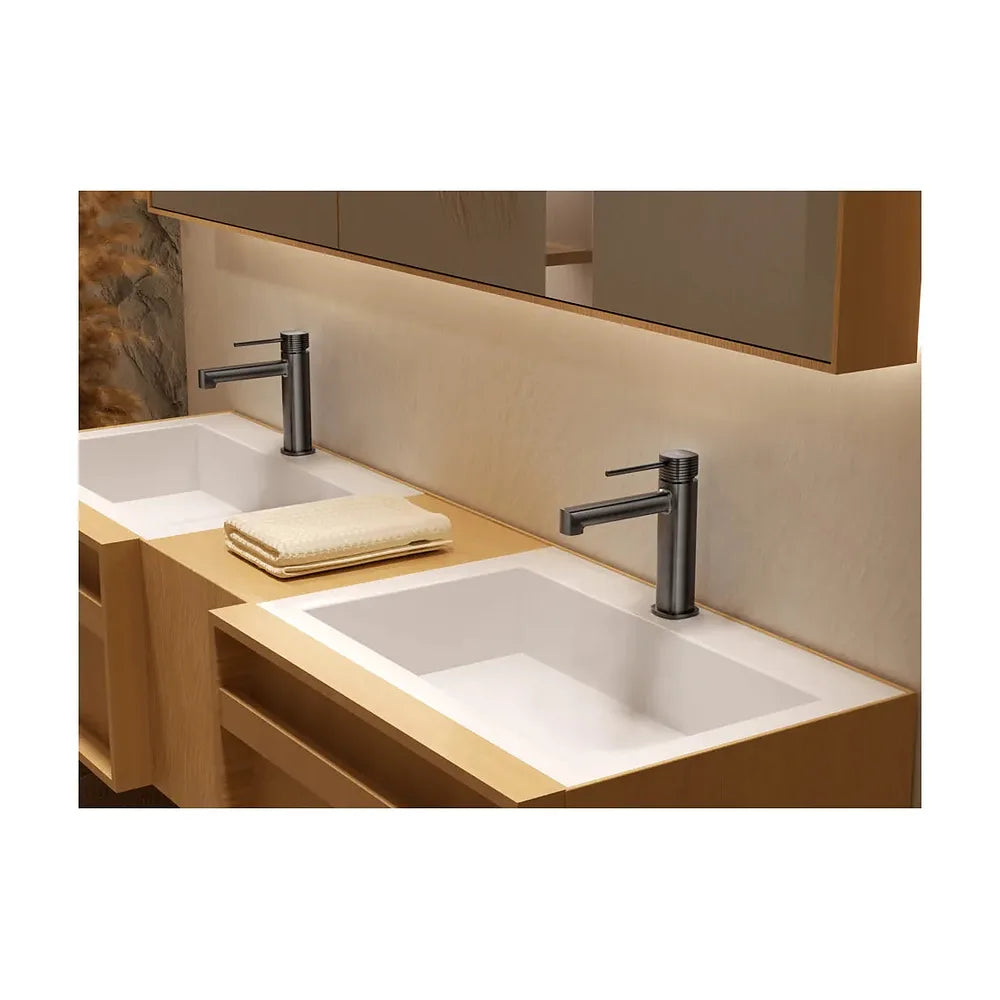 Vista trasera o instalación de Monomando lavabo Firenze cromo Imex