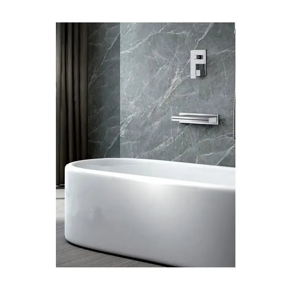 Vista lateral y perspectiva de Rociador cascada de bañera o ducha 15 cm de Imex
