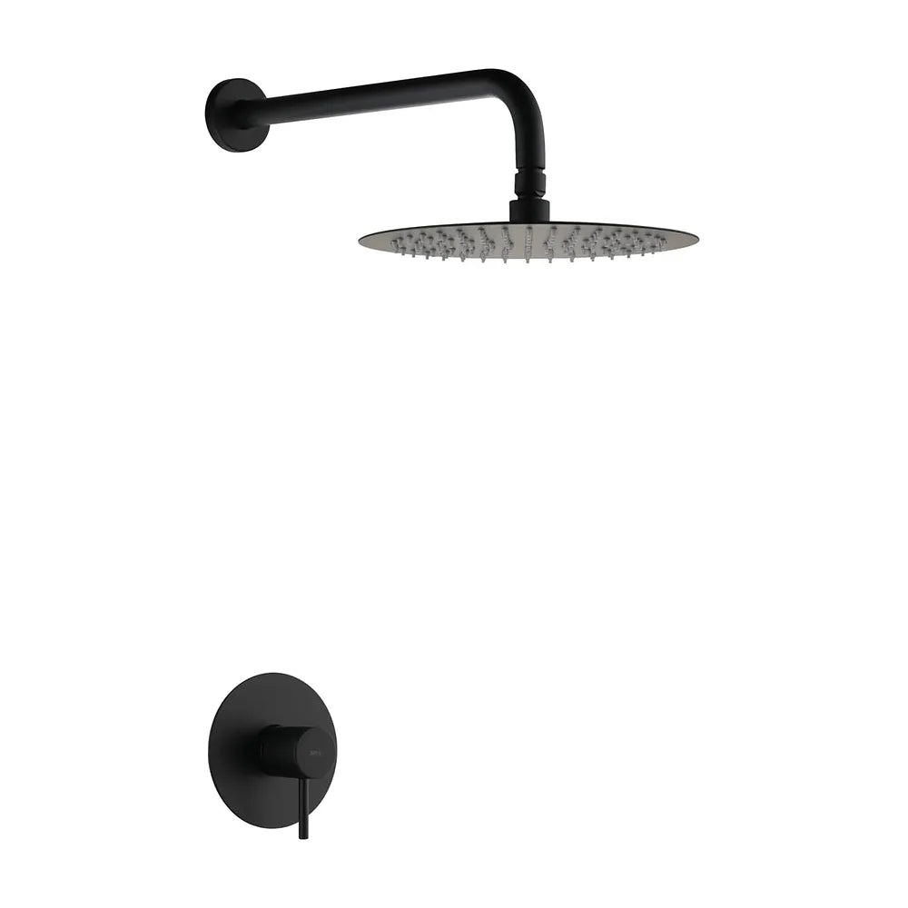 Set monomando empotrado 1 vía Monza con rociador negro mate Imex Imex