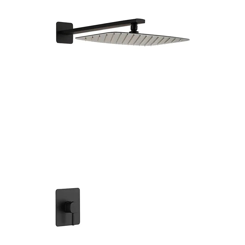 Set monomando empotrado 1 vía Toscana con rociador negro mate Imex Imex