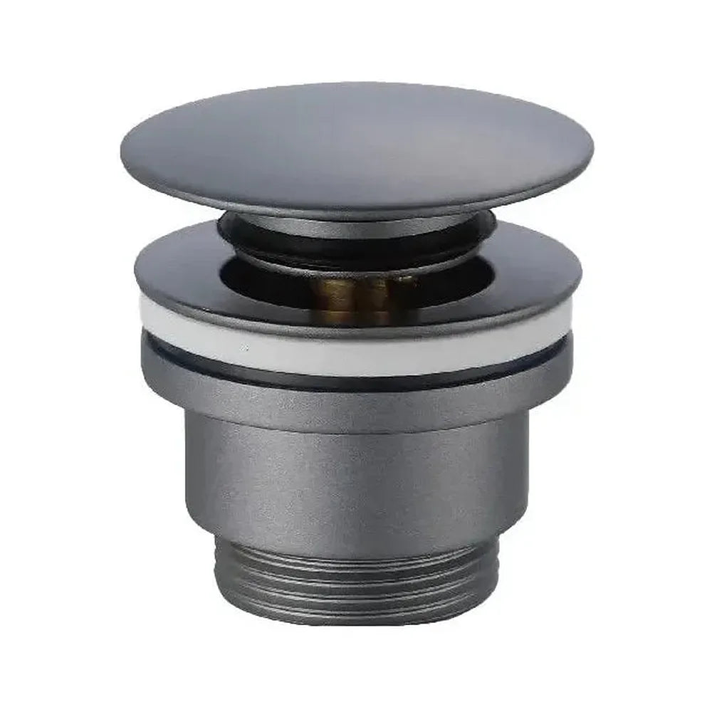 Válvula de desagüe click-clack para lavabos o bidets con acabado color gris mate de Imex Imex