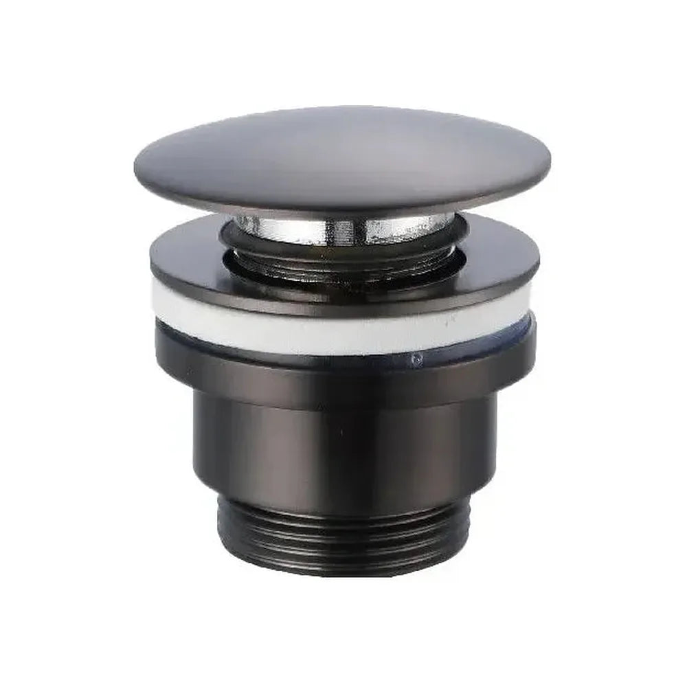 Válvula de desagüe click-clack para lavabos o bidé con acabado color black gun metal de Imex Imex