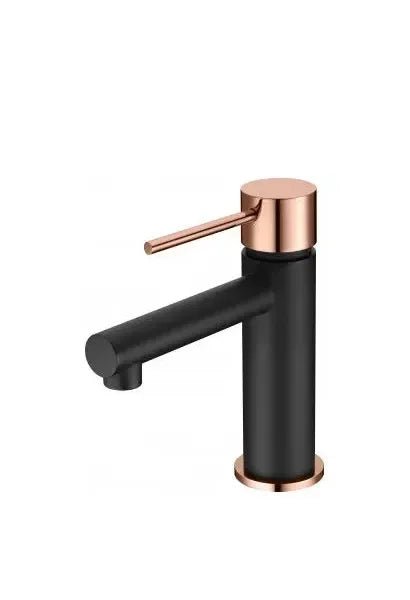 imex_milos_grifo_monomando_para_lavabo_fabricado_en_latón_con_discos_de_cerámica_en_color_negro_y_oro_rosa_stick_0