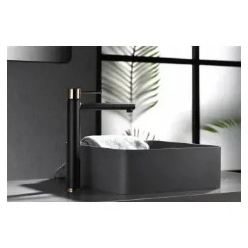 imex_milos_grifo_monomando_para_lavabo_de_caño_alto_fabricado_en_latón_de_acabado_negro_mate_y_oro_rosa_stick_2