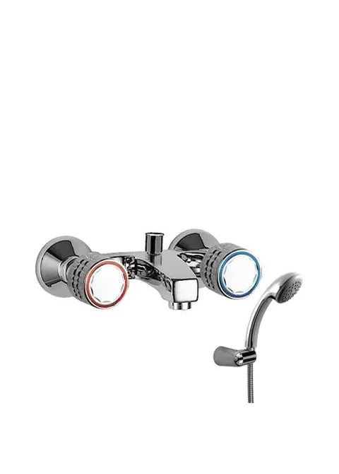 Kit de bañera y ducha con bimando empotrable fabricado en latón con acabado cromado Basic TRES 0