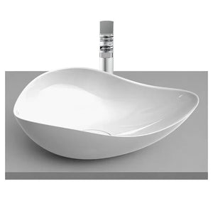 ROCA OHTAKE A327A13000 Lavabo sobre encimera de FineCeramic, ovalado y de acabado en color blanco - MerkiMarket