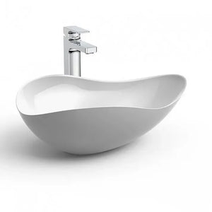 ROCA OHTAKE A327A13000 Lavabo sobre encimera de FineCeramic, ovalado y de acabado en color blanco - MerkiMarket