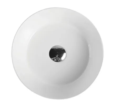 Lavabo sobreencimera blanco redondo de cerámica Spin 36 B de Aquore 1