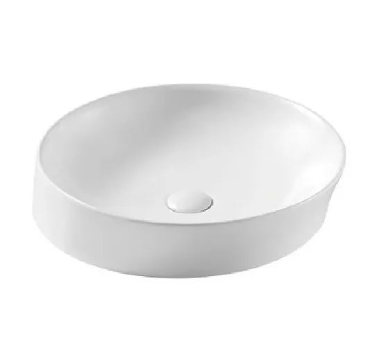 Lavabo sobreencimera circular de cerámica blanco 40 cm Till de Aquore 0