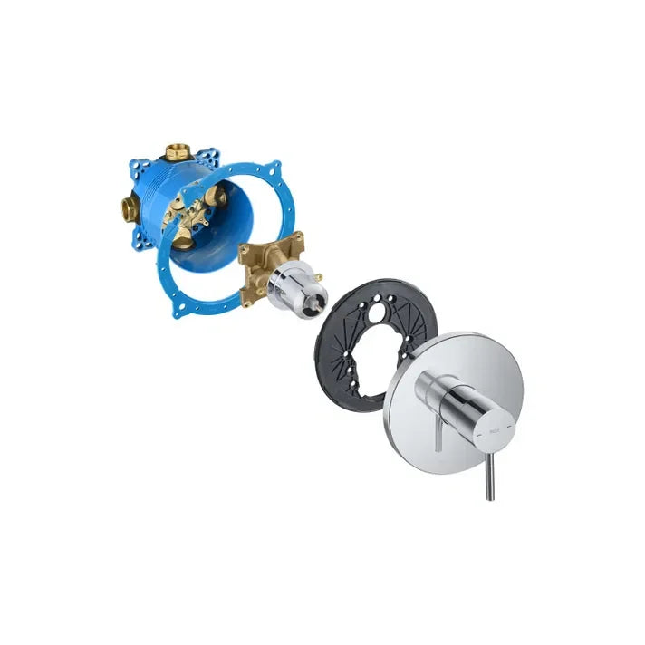 ROCA ONA A5A0B9ENB0 Mezclador para baño-ducha empotrable de 16cm de diámetro color negro mate - MerkiMarket