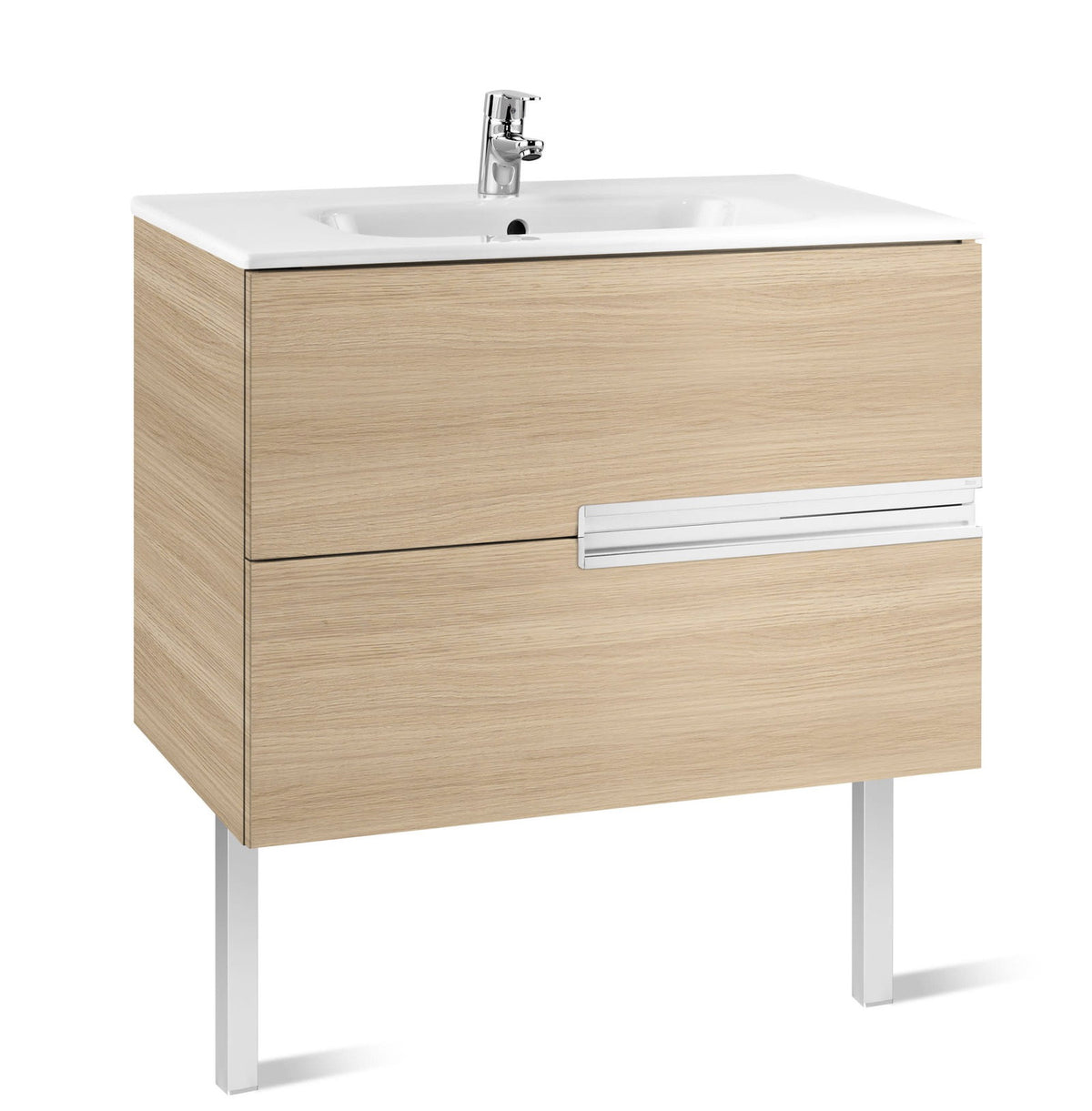 Conjunto de Baño con Cuatro Cajones y Doble Lavabo -N de 120 cm Colección Victoria Blanco Roca - Vista 1