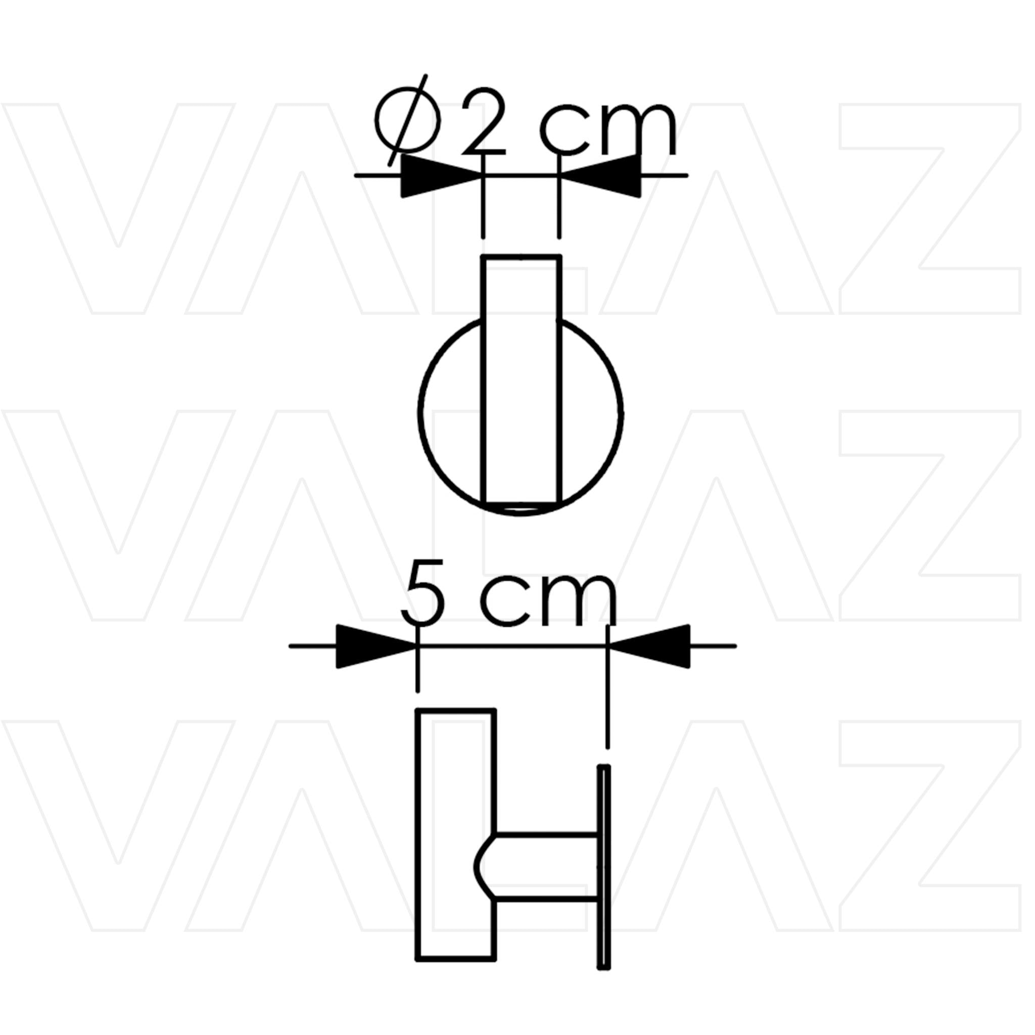 Percha de diseño elegante redonda con acabado cromado brillante Instalacion adhesiva para superficies lisas de Valaz 1
