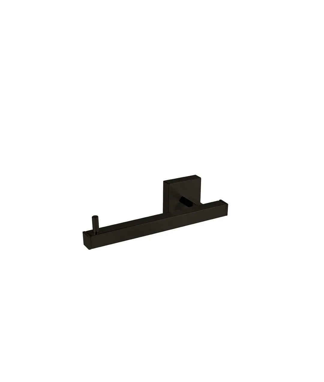 Portarrollos sin tapa, bordes cuadrados, acabado negro bronce Tres 0