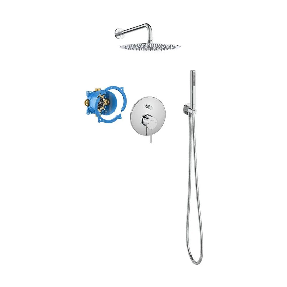 Pack empotrado monomando para baño ducha con rociador acero inoxidable 30 cm Roca - Vista 1