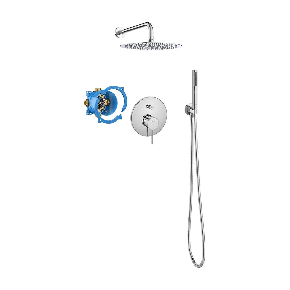 Pack empotrado monomando para baño ducha con rociador acero inoxidable 30 cm Roca - Vista 2