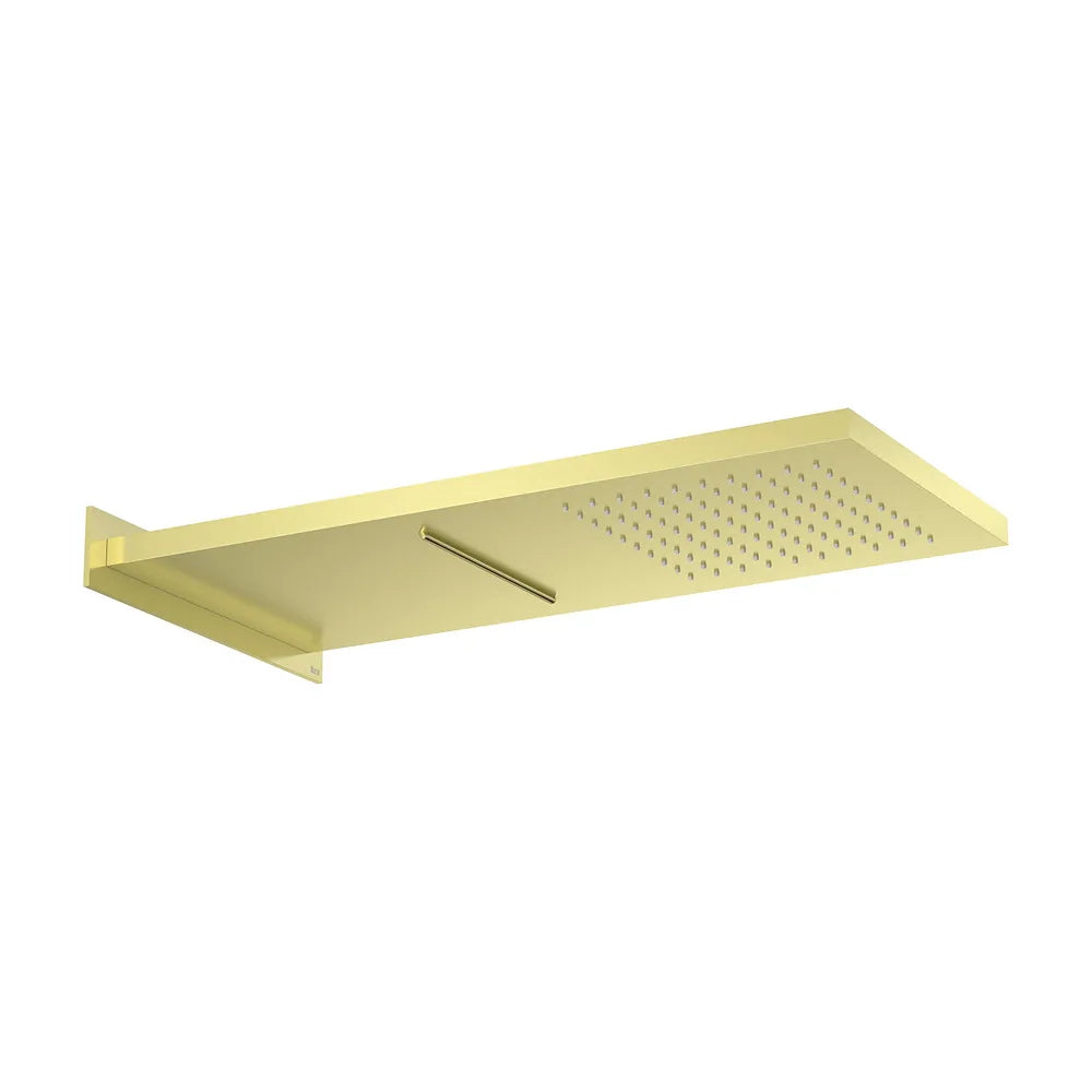 Rociador rectangular de pared acero inoxidable 27x58 cm 2 funciones Rain Cascada Roca - Vista 2